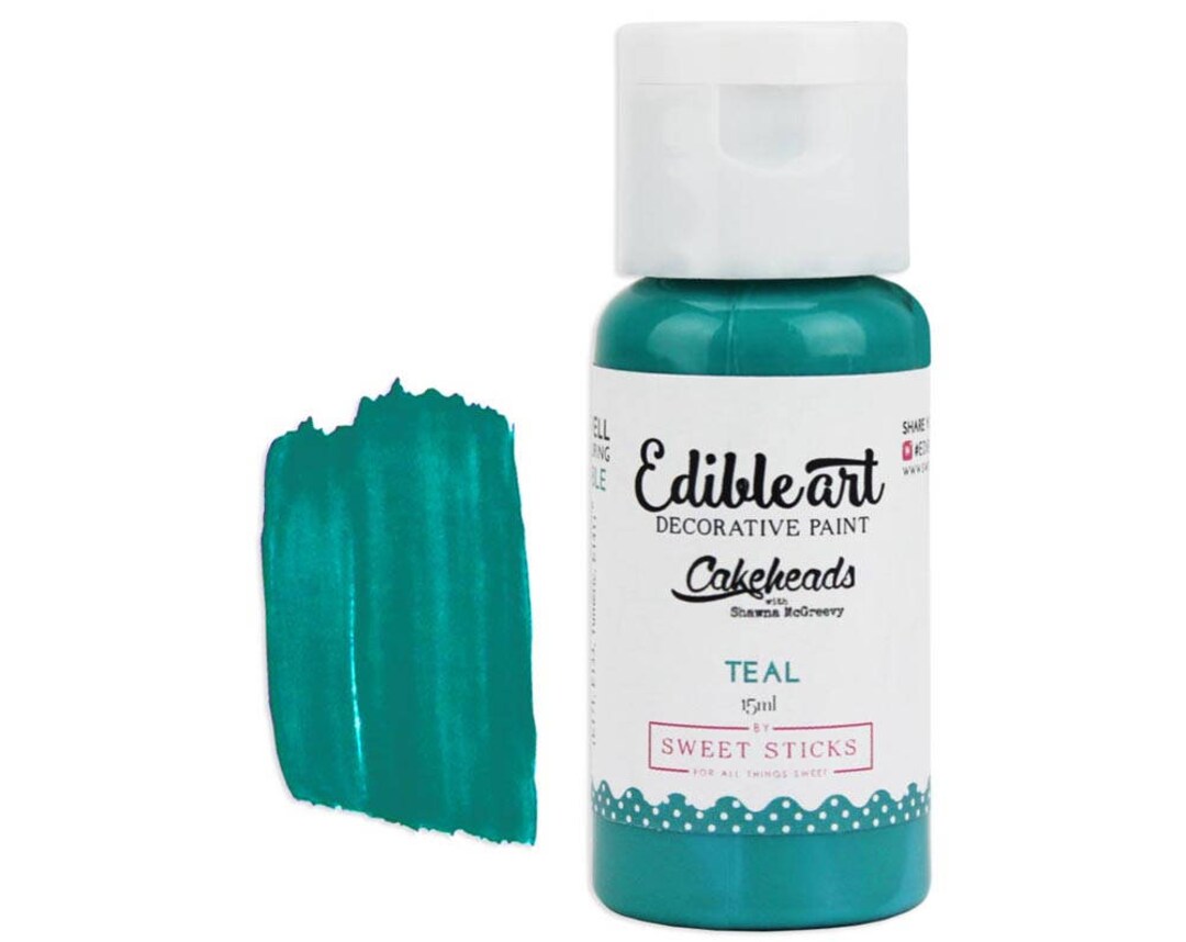 Teal Edible Paint Teal Edible Art Paint, Turquoise Edible Paint, Edible
