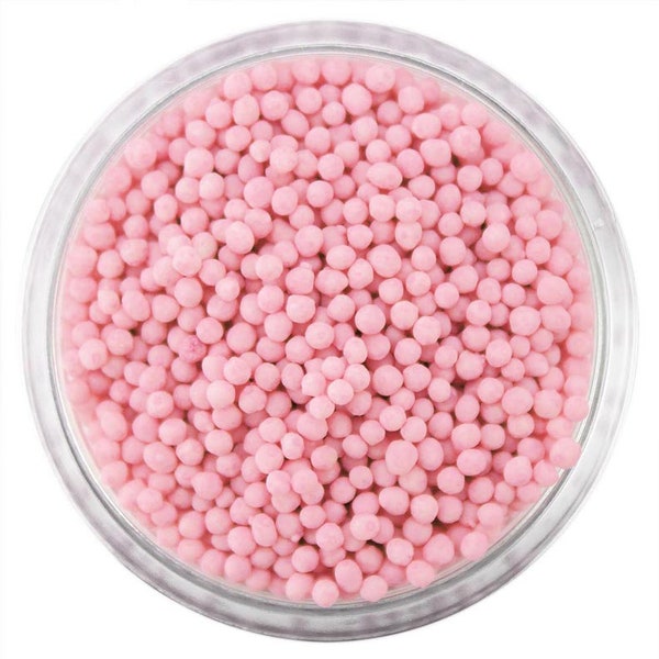 Ballet Pink Non-Pareils - tiny pretty light pink sprinkles for decorating cupcakes, cakes, cakepops, cookies, and ice cream