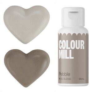 Pebble Color Mill Lebensmittelfarbe auf Ölbasis - graue taupe Lebensmittelfarbe mit überlegener Farbstärke, erzielt eine breite Palette von Farben.