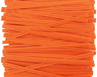 Orange Paper Twist Ties
