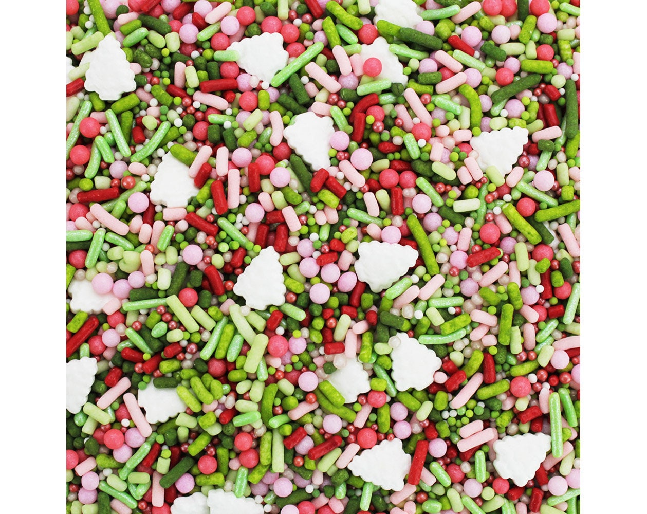 Winter Berry Sprinkle Blend - A merry mix of green, red, pink, and white sprinkles for decorating holiday cakes, cookies, and treats!