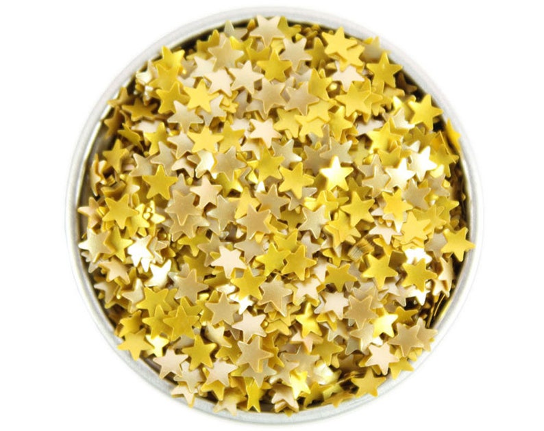 Gold Star Edible Glitter Metallic Gold Star Sprinkles Etsy