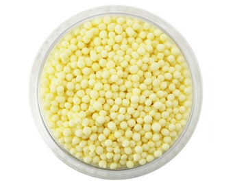 Light Yellow Non-Pareils - tiny pretty pastel yellow sprinkles for decorating cupcakes, cakes, cakepops, cookies, and ice cream