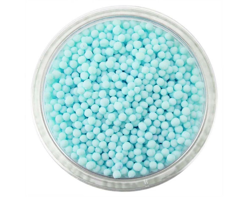 Light Blue Non-Pareils tiny pretty pastel blue sprinkles for decorating cupcakes, cakes, cakepops, cookies, and ice cream image 1