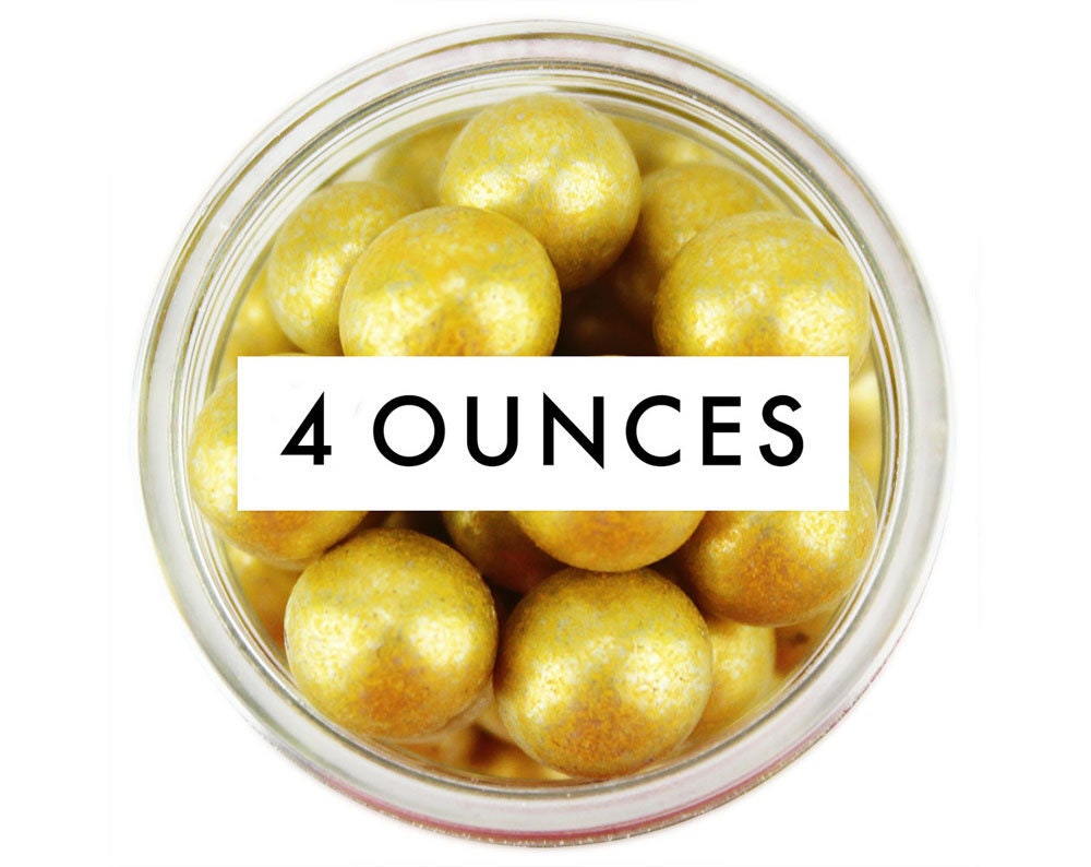 7mm Gold Edible Pearls Non Pareils Dragees Sugar Balls Cake