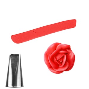Rose Decorating Tip #102 - A rose #102 decorating tip for piping roses on your cakes, cupcakes and cookies.