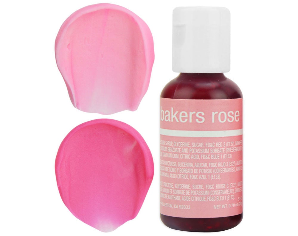 Bakers Rose Gel colorante para alimentos - Chefmaster - color de alimentos  rosa, colorante de alimentos en gel, glaseado rosa, glaseado rosa