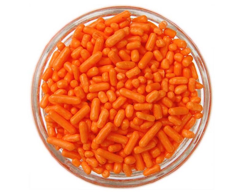 Orange Jimmies Vibrant Orange Sprinkles for Decorating Etsy