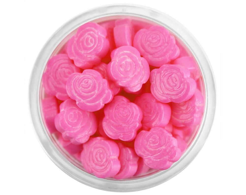 Pink Rose Candy Sprinkles pink flower candy sprinkles rose Etsy