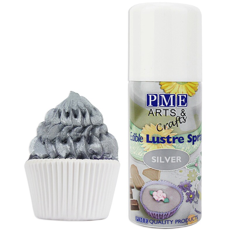 Silver Luster Spray Food Coloring metallic silver edible Etsy