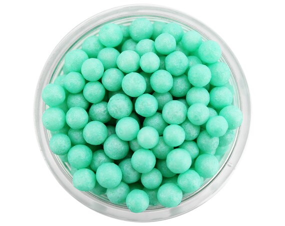 Pearly Mint Green Sugar Pearls Edible Shimmer Pastel Green Sugar Pearl  Sprinkles 