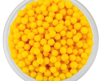 Lemon Yellow Jumbo Nonpareils, Round Cake Decoration, Tiny Edible Toppings