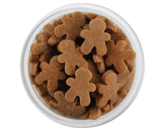 Gingerbread Men Sprinkles - Little gingerbread in bright brown to sprinkle on festive holiday treats.