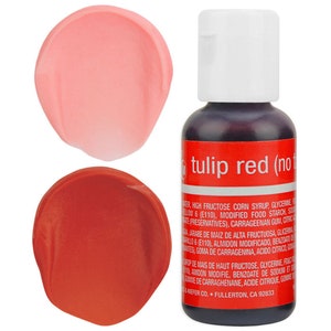 Tulip Red Gel Food Coloring - Chefmaster - Red Food Color, Tulip Red Coloring, Pink Frosting, Pink Icing, Cookie Cake Decorations
