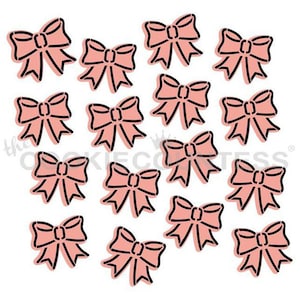 Layered Bow Cake & Cookie Stencil - 2 Stencils - bow cookie stencil, ribbon cake stencil, airbrush bow stencil, airbrush ribbon stencil