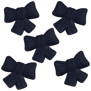 Black Bow Sugars - Pretty black molded sugar bows for topping your cupcakes and sweet goodies!