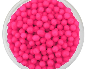 Electric Pink Jumbo Nonpareils, Round Cake Decoration, Tiny Edible Sprinkles