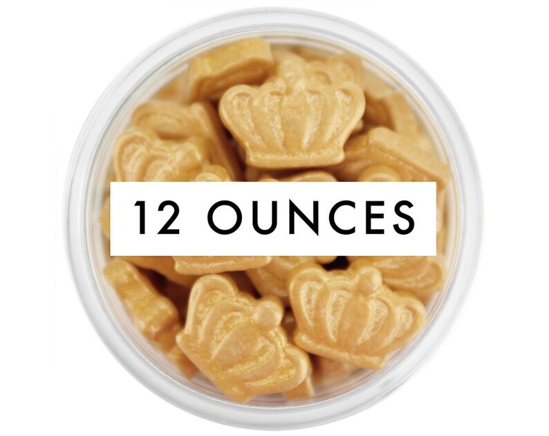 cupcake sprinkles gold princess sprinkles cute little gold crowns sprinkles Pearly Gold Crown Candy Sprinkles 12 OZ princess sprinkles