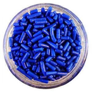 Royal Blue Jimmies - vibrant bright blue sprinkles for decorating cupcakes, cakes, cakepops, cookies, and ice cream