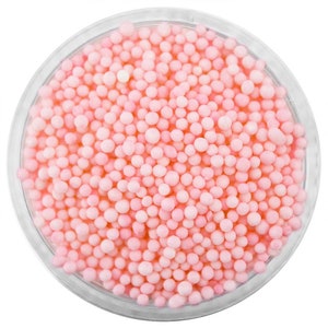 Light Coral Pink Nonpareils - Classic tiny light coral pink nonpareils add a touch of cute to all your sweet treats!