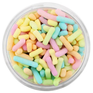 Pastel Rainbow Jimmies - pastel rainbow sprinkles for cookies, cupcakes, and cakes