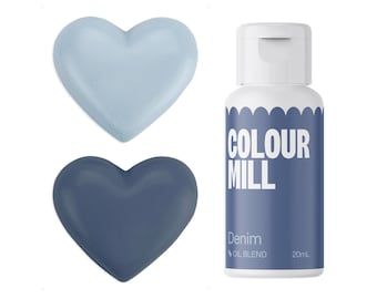 Denim Blue Colour Mill Oil Based Food Coloring - light blue food coloring with superior coloring strength, achieve a wide range of colors.