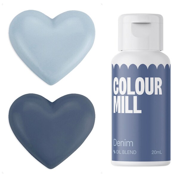 Denim Blue Colour Mill Oil Based Food Coloring - light blue food coloring with superior coloring strength, achieve a wide range of colors.