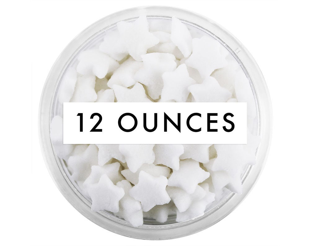 White Star Sprinkles 12 OZ pretty bright white star | Etsy