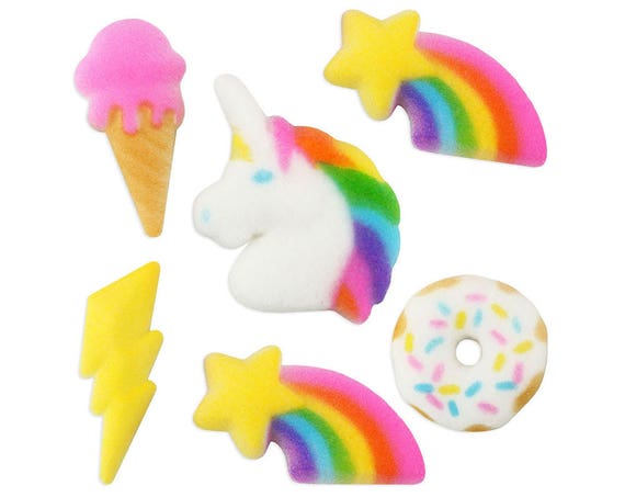 Rainbow Party Sugars Unicorn Sugar Toppers Rainbow Sugar | Etsy