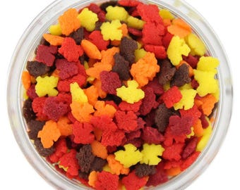 Mini Autumn Leaf Sprinkles