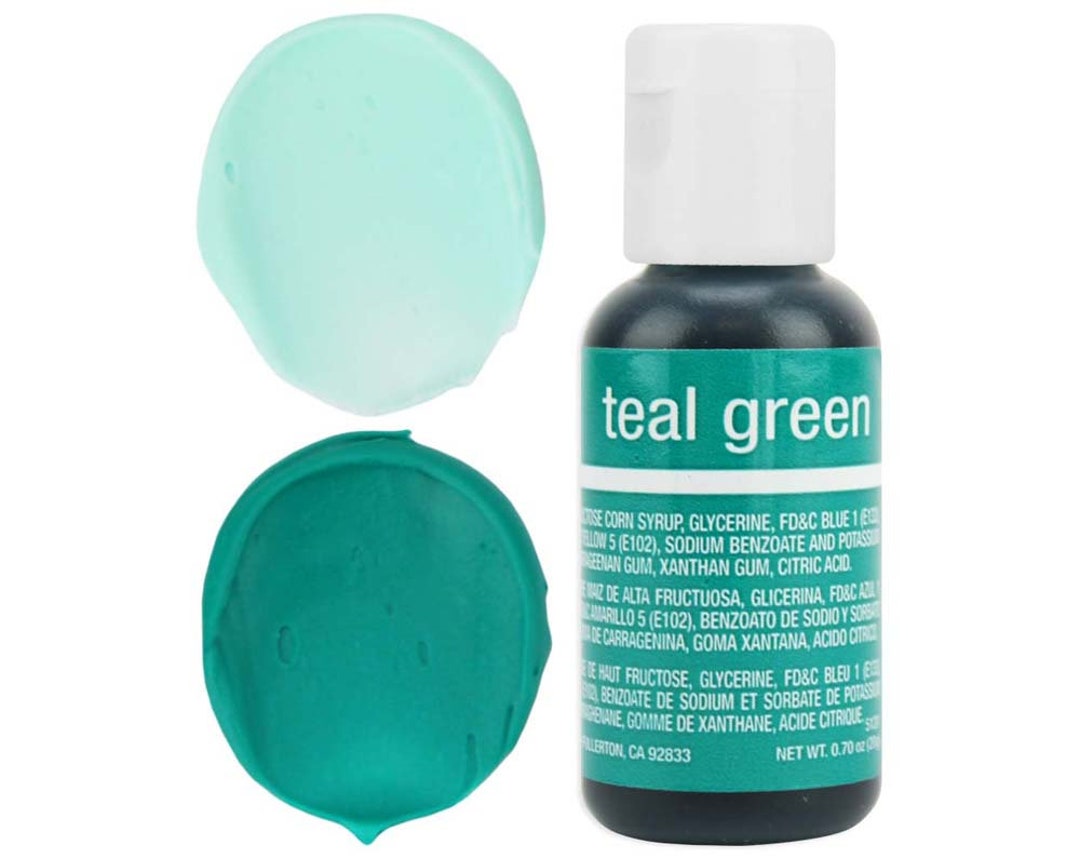 Teal Green Gel Food Coloring Chefmaster Teal Green Food Etsy