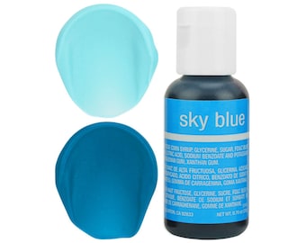 Sky Blue Gel Food Coloring - Chefmaster - Sky Blue Food Color, Bright Blue Coloring, Blue Frosting, Blue Icing, Cookie Cake