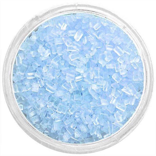 Soft Blue Chunky Sugar - pastel light blue sugar crystals sprinkles for decorating cupcakes, cakes, cakepops, and cookies