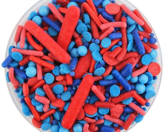 Red & Royal Blue Team Spirit Sprinkle Blend