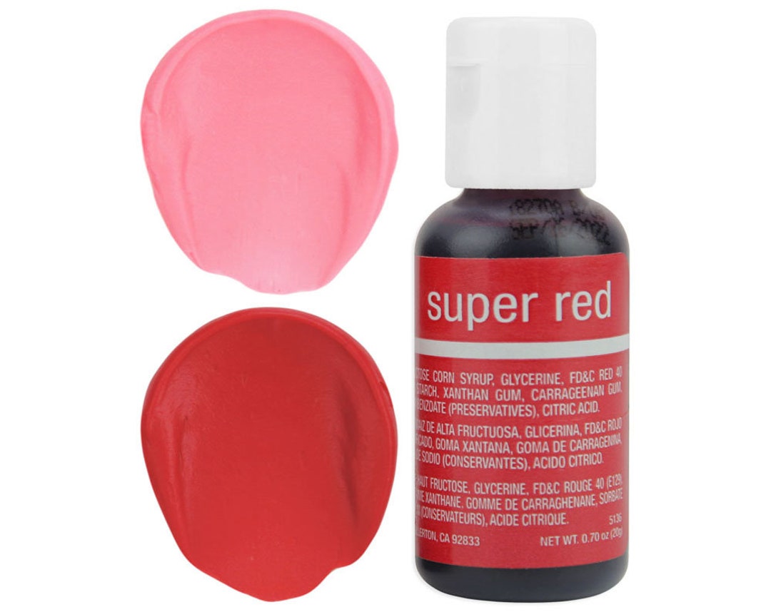 Super Red Gel Food Coloring - Chefmaster - Super Red Food Color, Bright