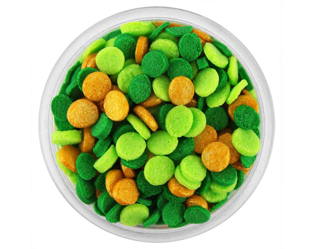 Toping Springkel St Patricks Confetti Dot Sprinkles, Cake Decorations, Round Edible ...