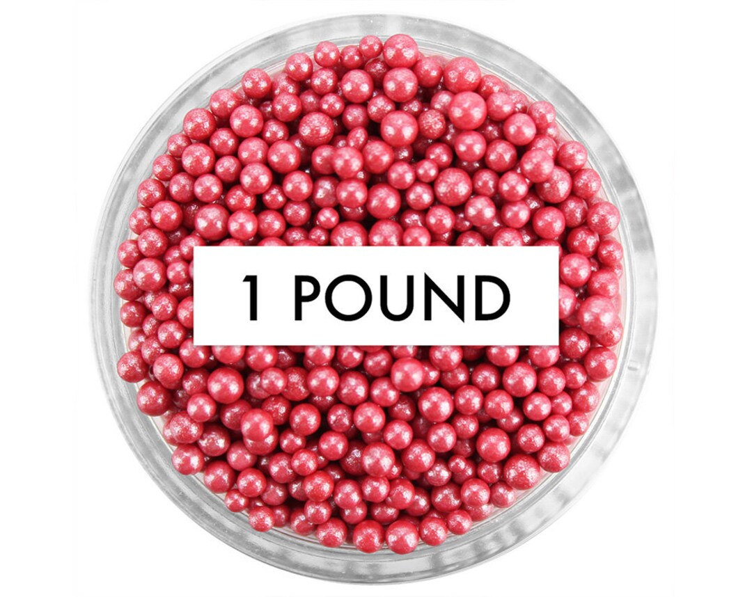 Pearly Red Nonpareils 1 LB 1 Pound of Tiny Pretty Red Pearl Etsy