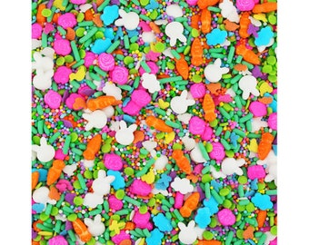 Spring Garden Party Sprinkle Blend - a fun blend of Easter and spring sprinkles for decorating Easter cakes, cookies, and treats!