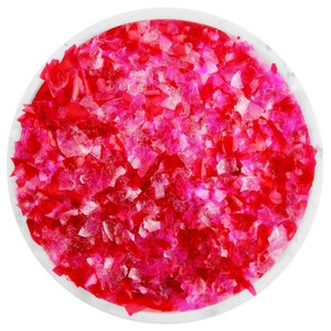 Valentine Edible Glitter Flakes - sparkly red and pink glittery sprinkles for cakes, cupcakes, and cookies
