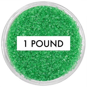 Emerald Green Sanding Sugar 1 LB - emerald green fine sugar for decorating cupcakes, cakes, cakepops, and cookies.