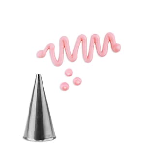 Round #3 Decorating Tip - round decorating tip, small round cupcake decorating tip, piping lines and dots
