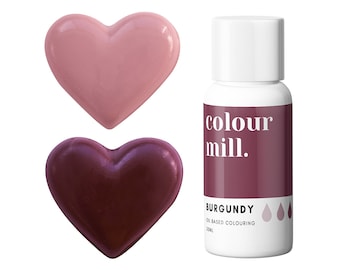 Burgundy Colour Mill Oil Based Food Coloring - Food coloring with superior coloring strength, achieve a wide range of colors.