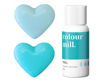 Teal Colour Mill Oil Based Food Coloring - Teal food coloring with superior coloring strength, achieve a wide range of colors.