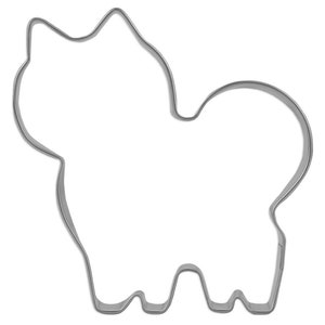 Fluffy Dog Cat Cookie Cutter - A cute fluffy dog cat cookie cutter for cookies and fondant!