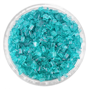 Teal Chunky Sugar - tuquoise teal sugar crystals sprinkles for decorating cupcakes, cakes, cakepops, and cookies
