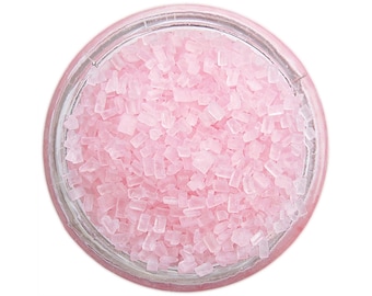 Pastel Pink Chunky Sugar - pastel pink sugar crystals sprinkles for decorating cupcakes, cakes, cakepops, and cookies