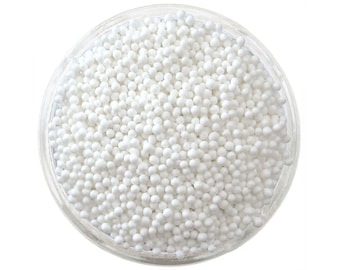 White Nonpareils - tiny bright white sprinkles for decorating cupcakes, cakes, cakepops, cookies, and ice cream