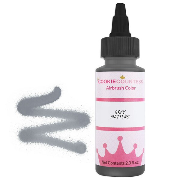 Gray Matters Airbrush Coloring 2 OZ - The Cookie Countess, Gray Food Coloring