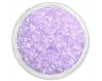 Lilac Chunky Sugar - pastel lavender purple sugar crystals sprinkles for decorating cupcakes, cakes, cakepops, and cookies
