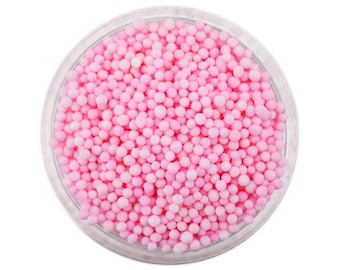 Light Pink Nonpareils - tiny pretty pastel pink sprinkles for decorating cupcakes, cakes, cakepops, cookies, and ice cream